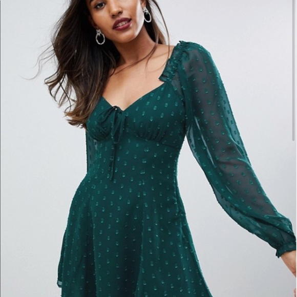 ASOS Sweetheart Babydoll Mini Swing Dress - Picture 2 of 3